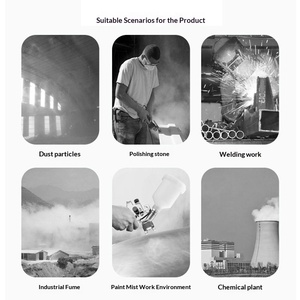 <span class=keywords><strong>Masque</strong></span> à gaz industriel MF14 de haute qualité, respirateur facial complet réutilisable avec protection anti-chimique et anti-buée pour la peinture et la sécurité minière - Product Image 6