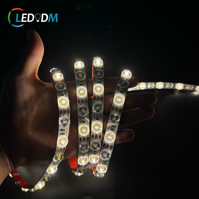 DC24V 36LEDS 48LEDS Lens Diffuse Reflection Led Strip Light CCT Single Color One Led Cut Flex Smd2835 Light Strip with Lens