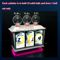 Machine de jeu de loto 3D multi-cylindres personnalisée pour PICK 3 avec cylindres sphériques