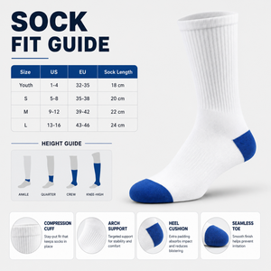 Wholesale Custom Logo Basketball <b>Socks</b> <b>Men</b> Half Terry Cushion Breathable Cotton Sweat Absorption Shock Proof Sports Crew - Product Image 2