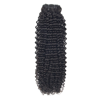 Cheveux chinois vierges naturels non traités à 100 %, bouclés crépus, extensions de tresses en vrac Remy avec double trame machine