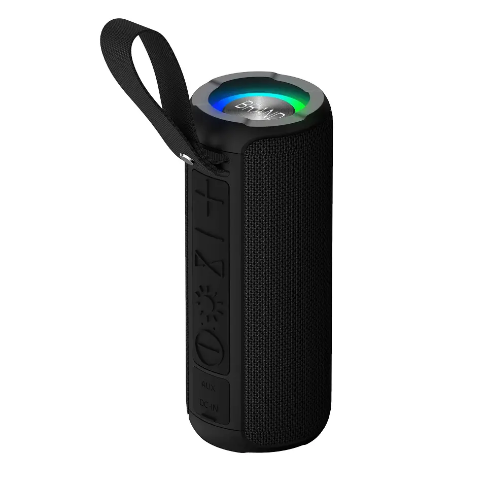 Gsou A18 Speaker Bluetooth Mini Tanpa Kabel, Pengeras Suara Bluetooth 6 Tampilan Led Warna-warni IPX7 Tahan Air