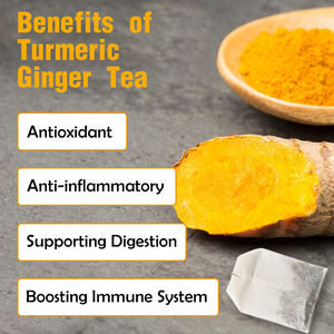 Bolsa de té de jengibre y cúrcuma orgánica personalizada Cuerpo mejorado y infusión de pimienta negra - Product Image 2