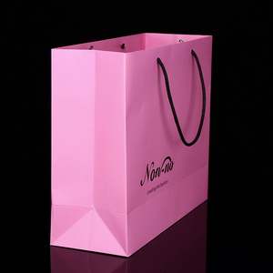 Sacs de shopping en papier d'art personnalisés, de haute qualité, nouvelle arrivée, impression couleur CMJN, pour l'emballage de vêtements, vente en gros - Product Image 1