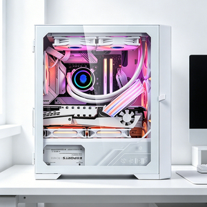 <span class=keywords><strong>PC</strong></span> de jeu blanc AMD Ryzen 9 <span class=keywords><strong>RTX</strong></span> <span class=keywords><strong>4080</strong></span> Super, ordinateur de bureau de jeu, station de jeu Esports, système informatique IT à refroidissement par air - Product Image 1