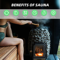 Sauna traditionnel en bois de pin nordique/cèdre rouge pour l'arrière-cour, cabine extérieure, spa, retraite, expérience de relaxation thermique et de vapeur, 2-8 personnes