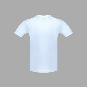 T-shirts blancs CELINNE pour hommes – Vente en gros, manches courtes, mélange de coton doux, respirant, coupe ajustée, col rond - Product Image 2