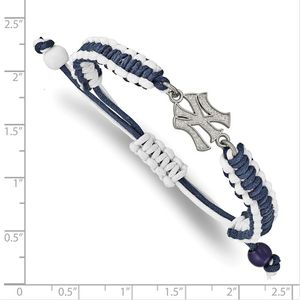 נירוסטה חדש yankeny צמיד מתכוונן כבל צמיד אופנה קבוצת בייסבול ספורט שרשרת תליון - Product Image 2