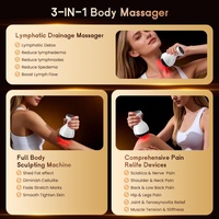 Masseur de drainage lymphatique 4-en-1 et outil de massage anti-cellulite, masseur sculptant le corps pour les jambes, les bras et le ventre
