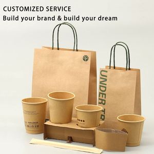 Bolsas de Papel Impresas Ecológicas de Estilo Vintage con Asas, Logotipo Personalizado, Biodegradables y Reutilizables para Pasteles - Product Image 2