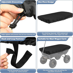 Đóng Mở Toa Xe Bìa Cho Khỉ Đột Xe Poly Vườn <span class=keywords><strong>Dump</strong></span> Giỏ Hàng Ngoài Trời Vườn Wagon Giỏ Hàng Bìa Hoàn Hảo Cho Bãi Cỏ, Barn Và Trang Trại - Product Image 4