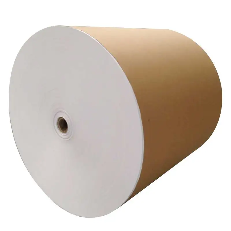 Custom waterproof semi glossy coated paper jumbo roll cup raw material pe paper roll for paper cups