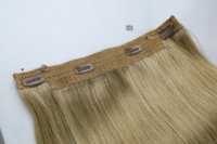 Extensions de cheveux en halo à clip en soie de poisson, cheveux vierges européens, alignement du stratum corneum, bandeau invisible, salon professionnel