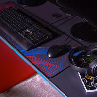 Table de jeu à cadre robuste multifonctionnelle avec lumière LED RVB OEM/ODM prise en charge du bureau de jeu ergonomique AJUNION vente en gros