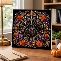 Kit de Peinture DIY en Perles pour Décoration Murale Halloween, Motif Araignée Animale, Disponible en Gros pour Livraison Directe du Fabricant