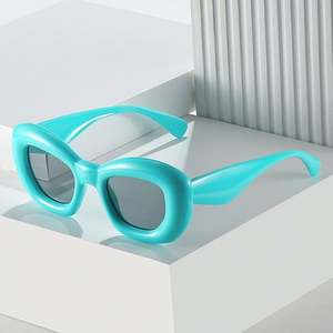 Lunettes de soleil œil de chat carrées tendance 2025 personnalisables avec logo, protection UV400, forme papillon gonflable pour femme - Product Image 1