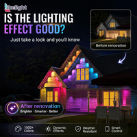 Luz LED de Punto Pixel RGBW de 30 mm UCS2904, IP67 Impermeable, Iluminación Permanente para Exteriores, para Aleros, Fachadas y Decoración Navideña