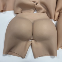 Culottes sculptantes grande taille avec rembourrage en silicone pour l'amélioration des fesses et des hanches, culottes rehausseurs de fesses artificielles, boxers à entrejambe ouvert