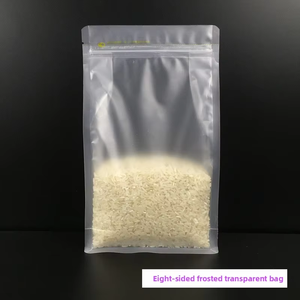 Sachet autoportant givré à huit côtés, étanche à l'humidité, avec fermeture éclair, épaissi et scellé, pour fruits secs, céréales et aliments de spécialité - Product Image 2