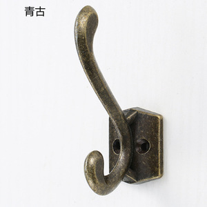 <b>Wall</b> Mounted Coat <b>Hook</b> Black Zinc Alloy Single <b>Hook</b> For Door Or <b>Wall</b> Use - Product Image 2