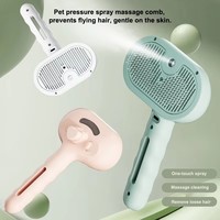 Brosse à vapeur professionnelle 3 en 1 pour chat, peigne électrique d'épilation pour animaux de compagnie avec autonettoyant et antistatique pour un toilettage efficace