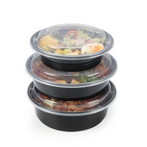 Contenitori Monouso in Plastica <span class=keywords><strong>per</strong></span> Preparazione Pasti dal Design Moderno, 18OZ 24OZ 32OZ 38OZ, Adatti al Microonde, Neri, Rettangolari/Rotondi - Product Image 3