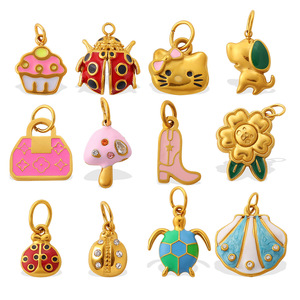 Colgantes DIY de Acero Inoxidable con Esmalte de Colores y Formas Variadas para Hacer Collares Otoño 2025 - Product Image 5