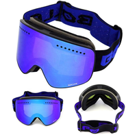 Masque de ski à lentille magnétique anti-buée UV400, compatible casque sans monture, équipement de sport pour la neige