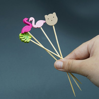 Brochettes à thème de dessins animés pour enfants, directement de l'usine, pour barbecue, viande, fruits, desserts, bâtonnets en bambou jetables