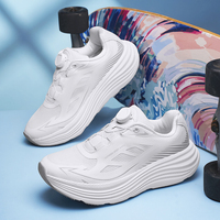 Chaussures de course classiques, tige en mesh respirant, baskets athlétiques à lacets, semelle intermédiaire EVA amortissante, entraînement, logo de marque personnalisé