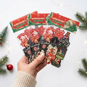 Lot d'autocollants de Noël Moonshot, autocollants en vinyle irréguliers, forte adhérence, cadeau, artisanat, décoration - Product Image 1