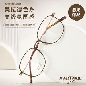 Montures de lunettes ovales Maillard 6087 en titane pur, légères, monture complète, unisexe, verres en résine - Product Image 1