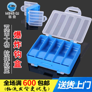 Fishing Tackle Box 10 Compartment Double Sided Portable <b>Storage</b> For Sea Rods And <b>Sink</b> Accessories Blue ABS Material - Product Image 5