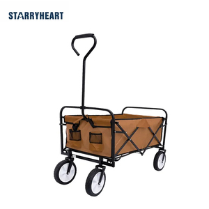 STARRYHEART Chariot de jardin utilitaire pliable d'une capacité de 220lb avec de grandes roues de plage tout-terrain - Product Image 1