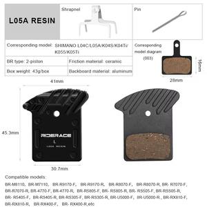 RIDERACE Plaquettes De <span class=keywords><strong>Frein</strong></span> De Vélo L05A Vélo De Route Étriers De <span class=keywords><strong>Frein</strong></span> À Huile De Refroidissement pour Shimano L03A <span class=keywords><strong>Ultegra</strong></span> R9170 R8070 R7070 RS805 XTR M9100 - Product Image 6