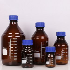 Großhandel <span class=keywords><strong>YAFU</strong></span> Marke Schwarz+Anpassbare Farbe Schraubverschluss Schmalmündige Borosilikatglas-Reagenzflasche Graduiert Heißprägung - Product Image 1