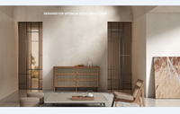 Joint étanche de porte de salle de bain en verre trempé de conception coulissante sans cadre pour l'utilisation de pièce humide pour le garage intérieur de jardin