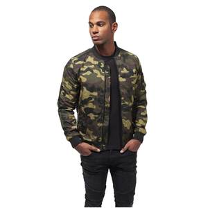 Chaqueta Bomber Varsity para Hombre, Estilo Aviador, Acolchada, Reversible, de Lona, con Bordado, para Otoño/Primavera/Invierno - Product Image 1