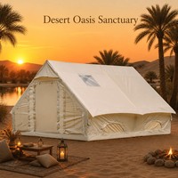 Tente de glamping gonflable de 12 m² - Tente familiale en tissu robuste à installation automatique pour le marché américain
