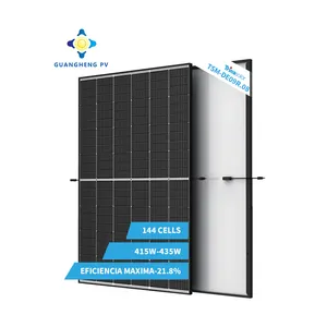 Trina-Panel Solar de 415W, 420W, 425W, 430W, 435W, perfil de aluminio negro para Panel Solar