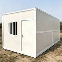 Casa Contenedor Plegable, Económica, Ecológica, Resistente al Fuego, Prefabricada y Modular para Hotel, Oficina, Tienda, Baño, Construcción en Masa