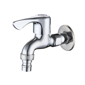 Grifo de lavabo de pared con una sola manija, núcleo de cobre, estilo moderno para fregadero - Product Image 3