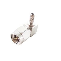 Conector de Antena Eléctrico Impermeable SMA Macho en Ángulo Recto para Cable RG316