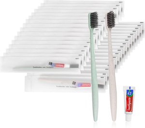 Cepillo de Dientes Ecológico, Biodegradable y Reciclable para Hotel, con Cerdas Duras, de Un Solo Uso y Diseño Portátil - Product Image 1