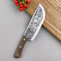 Couteau à découper à la viande fait à la main de 7.5 pouces couteau à découper à motif de tigre couteau de cuisine en bois gaine de couteau à découper