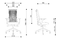 Haute qualité moderne exécutif haut dossier ergonomique chaise de bureau ascenseur maille accoudoirs tissu matériel siège réglable