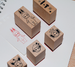 Tampons en bois personnalisés pour enfants, lot <span class=keywords><strong>de</strong></span> timbres en caoutchouc, bloc-notes, jouet pour enseignant, scrapbooking, noël, <span class=keywords><strong>animaux</strong></span>, <span class=keywords><strong>ferme</strong></span>, collection - Product Image 5