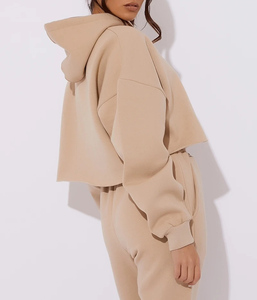 Sudadera felpa <span class=keywords><strong>Donna</strong></span> ชุดออกกำลังกายมีฮู้ดผ้าฟลีซสำหรับผู้หญิงชุดออกกำลังกายและวิ่งออกกำลังกายแบบนุ่ม2ชิ้น - Product Image 4