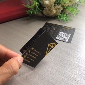 Tùy Chỉnh Sang Trọng Lá Vàng Gấp Thẻ Kinh Doanh In Ấn Màu Đen Cảm Ơn Bạn Thẻ Gấp Thẻ Quà Tặng Với Logo Riêng Instagram Mã QR - Product Image 5