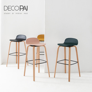 PP asiento taburete de bar <span class=keywords><strong>haya</strong></span> marco para cafe restaurante nórdicos silla taburete - Product Image 1